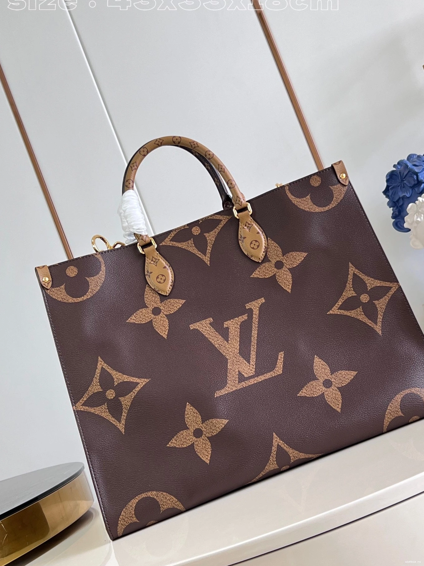 WIS ONTHEGO TOTE Voyage BAG-43*33*18.5cm VUITTON LOUIS 0214